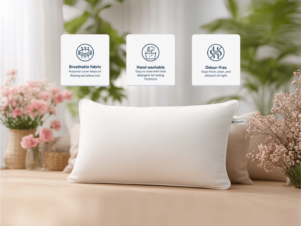 Huggs Classic Compact Soft Fibre-Fill Pillow