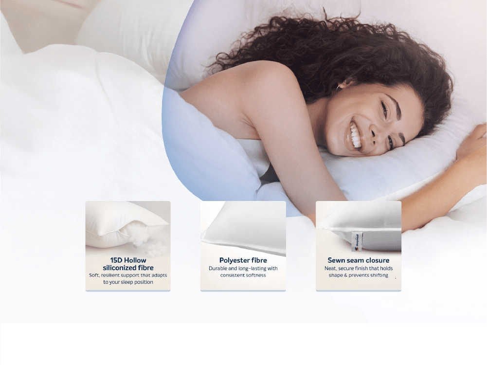 Huggs Classic Compact Soft Fibre-Fill Pillow